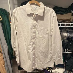 Brooks Brothers Regent Button Down: White/Light Blue